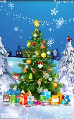 Christmas Night Live Wallpaper android App screenshot 1